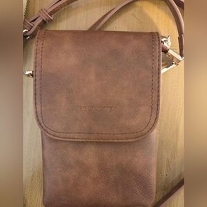 Bostanten Brown Leather Crossbody Bag, NWOT